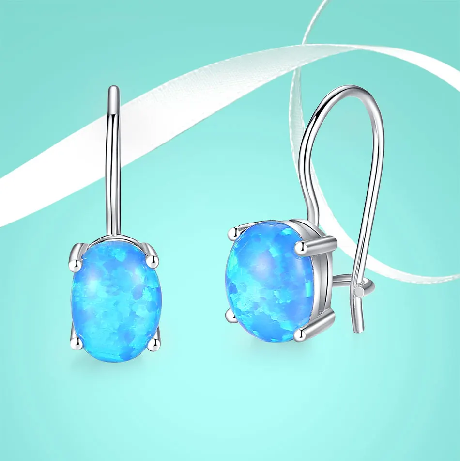 Summer New Blue Opal Stone Drop Earings Fashion Femme Earrings 925 Sterling Silver Jewelry Earrings for Women Girls
Summer New Blue Opal Stone Drop Earings Fashion Femme Earrings 925 Sterling Silver Jewelry Earrings for Women Girls