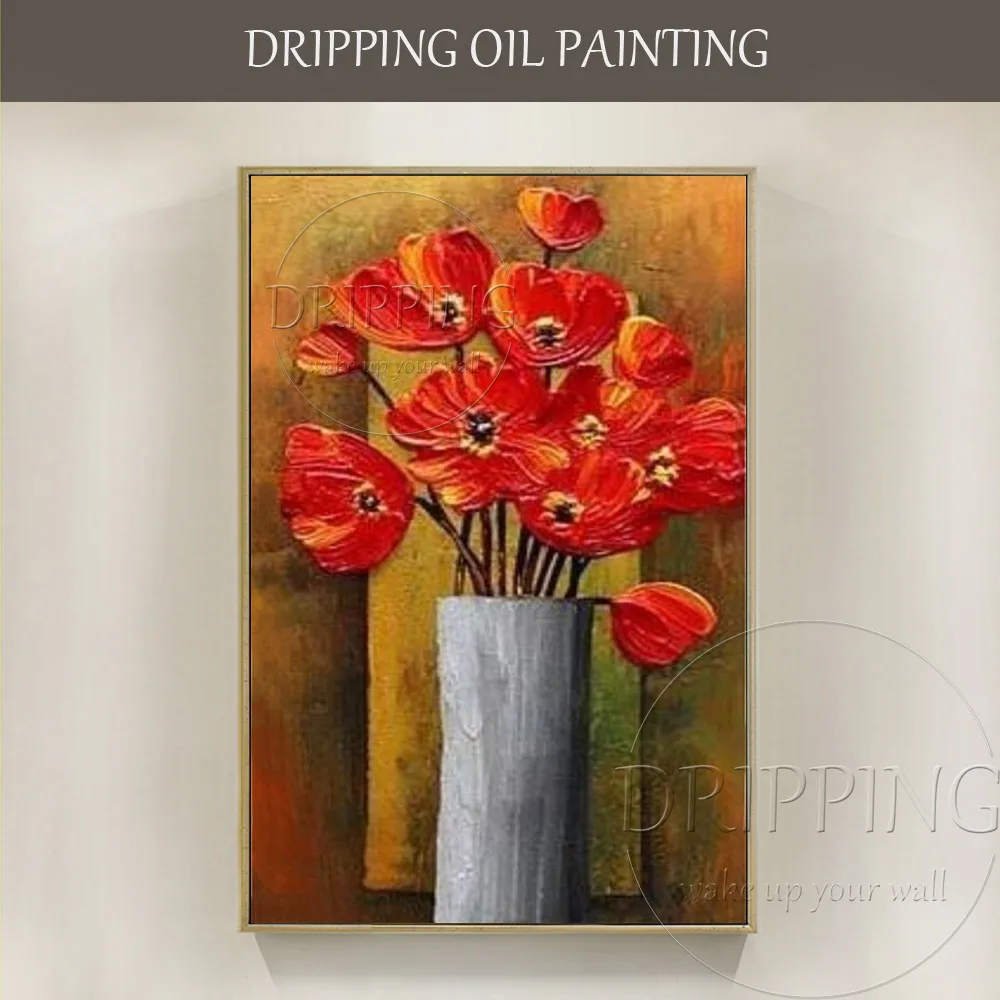 Artist Hand-painted Classical Flower in Vase Oil Painting on Canvas Vase Red Flower Oil Painting for Living Room and Kitchen
Artist Hand-painted Classical Flower in Vase Oil Painting on Canvas Vase Red Flower Oil Painting for Living Room and Kitchen