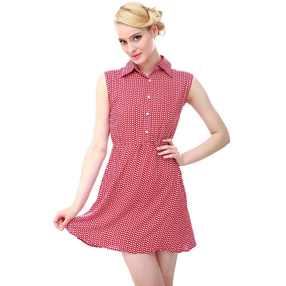 Fun Orange Fashion Women Summer Sleeveless Dress Leaves Printing A-Line Turn-down Collar Ladies Red Mini Dresses
Fun Orange Fashion Women Summer Sleeveless Dress Leaves Printing A-Line Turn-down Collar Ladies Red Mini Dresses