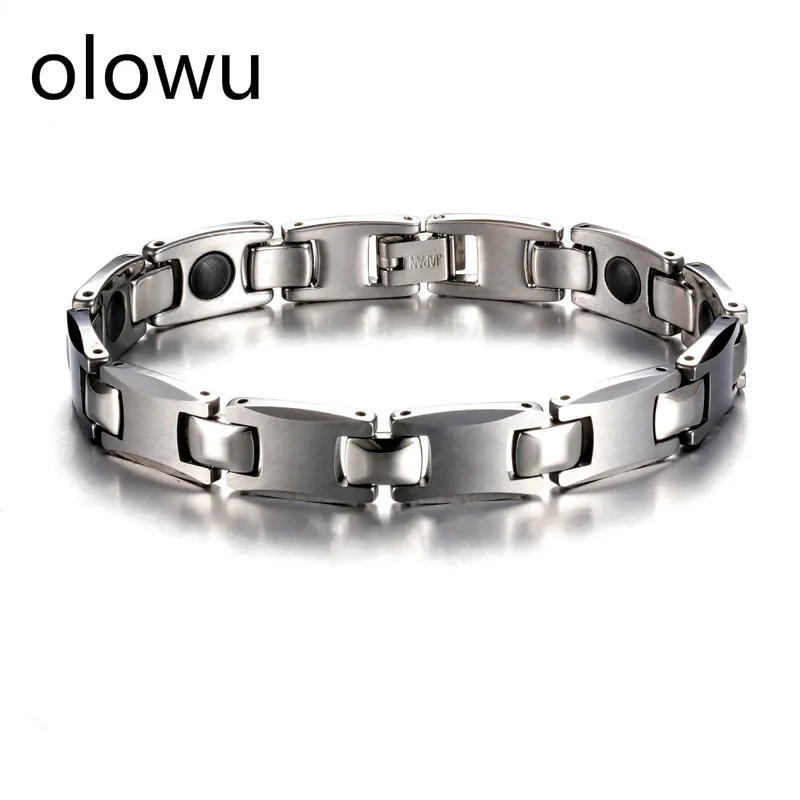 olowu Fashion Men Women Healthy Bracelet Titanium Steel Magnetic Power Therapy Bracelet Bangles Silver Tone Magnets Jewelry Gift
olowu Fashion Men Women Healthy Bracelet Titanium Steel Magnetic Power Therapy Bracelet Bangles Silver Tone Magnets Jewelry Gift