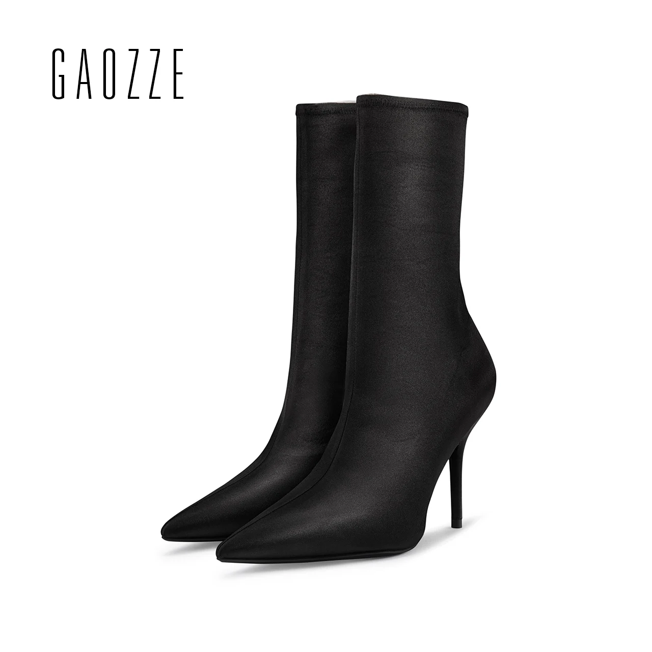 GAOZZE Satin boots women autumn 2017 new pointed toe sexy thin high-heeled sock boots shoes women Mid-Calf Boots black brand
GAOZZE Satin boots women autumn 2017 new pointed toe sexy thin high-heeled sock boots shoes women Mid-Calf Boots black brand