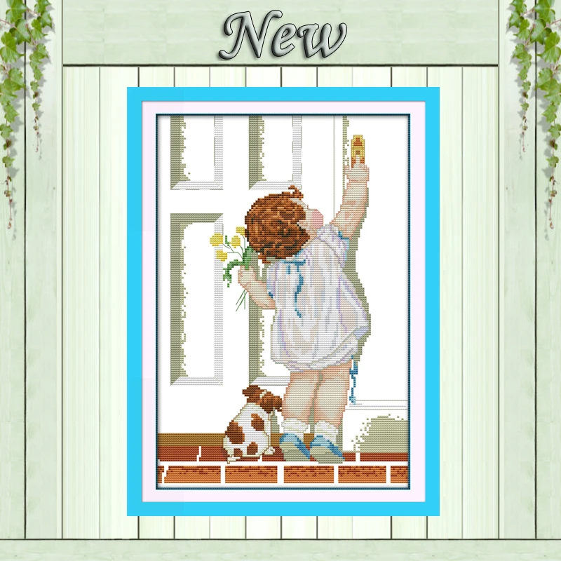 The flower sending girl baby painting Counted print on cloth DMC 14CT 11CT Cross Stitch Needlework kit Embroidery Set,home Decor
The flower sending girl baby painting Counted print on cloth DMC 14CT 11CT Cross Stitch Needlework kit Embroidery Set,home Decor