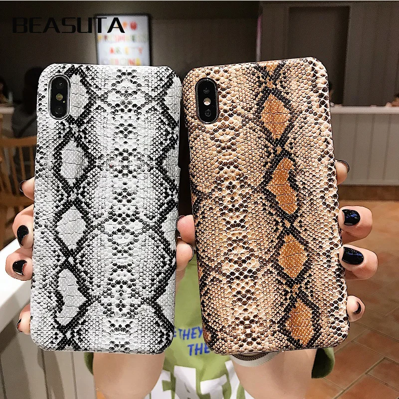 Чехол змеиная кожа для телефона iPhone 12MINI 11 12 pro max X XS MAX жесткий чехол из