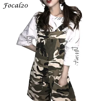 Focal20 Streetwear Women Camouflage Print Playsuits Rompers Pockets Loose Causal Playsuits Female
Focal20 Streetwear Women Camouflage Print Playsuits Rompers Pockets Loose Causal Playsuits Female