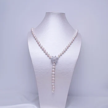 9-10mm Nearround Pearl Sweater Necklace Elegant Classic Simple 90cm Long Pearl Necklace Jewelry With Flower Clasp Mommy Gifts
9-10mm Nearround Pearl Sweater Necklace Elegant Classic Simple 90cm Long Pearl Necklace Jewelry With Flower Clasp Mommy Gifts