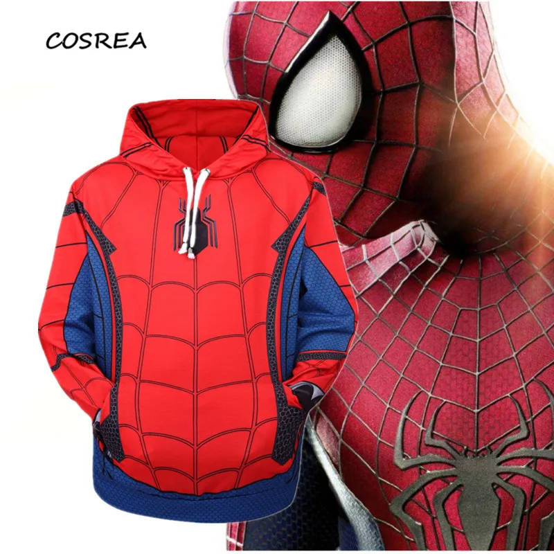 Spider-Man: Homecoming Cosplay Superhero Spiderman CostumeHoodie Sweatshirts Coat Jacket Casual Sweater Halloween Adult Costumes 
Spider-Man: Homecoming Cosplay Superhero Spiderman CostumeHoodie Sweatshirts Coat Jacket Casual Sweater Halloween Adult Costumes