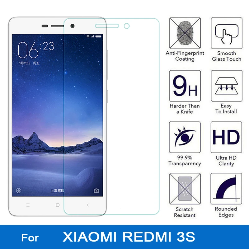9H 2.5D HD Premium Tempered Glass for xiaomi redmi 3s 3 s Screen Protector Film pro / xiomi prime | Мобильные телефоны и
