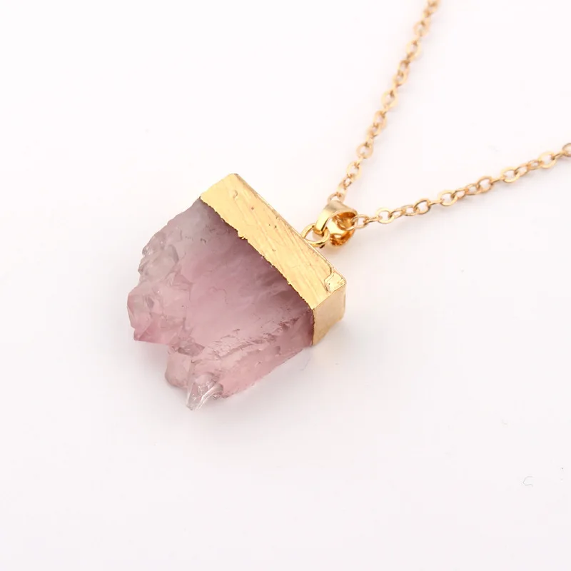 BELLAHYDIARY Bijoux Resin Irregular Stone Choker Chain Necklace Women Jewelry Gold Color Pink Green Necklaces Pendientes 2019 (3)
