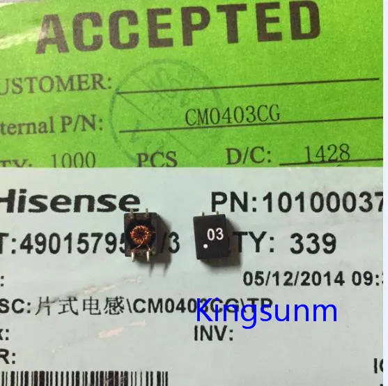 Free shipping 10pcs CM0403CG common mode inductance 4.7MH EMI anti-interference noise elimination common mode choke filter
Free shipping 10pcs CM0403CG common mode inductance 4.7MH EMI anti-interference noise elimination common mode choke filter