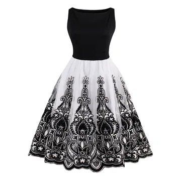 Vintage Hepburn Ball Gown Dress for Women Wedding Party Sleeveless High Waist Floral Embroidery Dress Elegant Formal Party Dress
Vintage Hepburn Ball Gown Dress for Women Wedding Party Sleeveless High Waist Floral Embroidery Dress Elegant Formal Party Dress