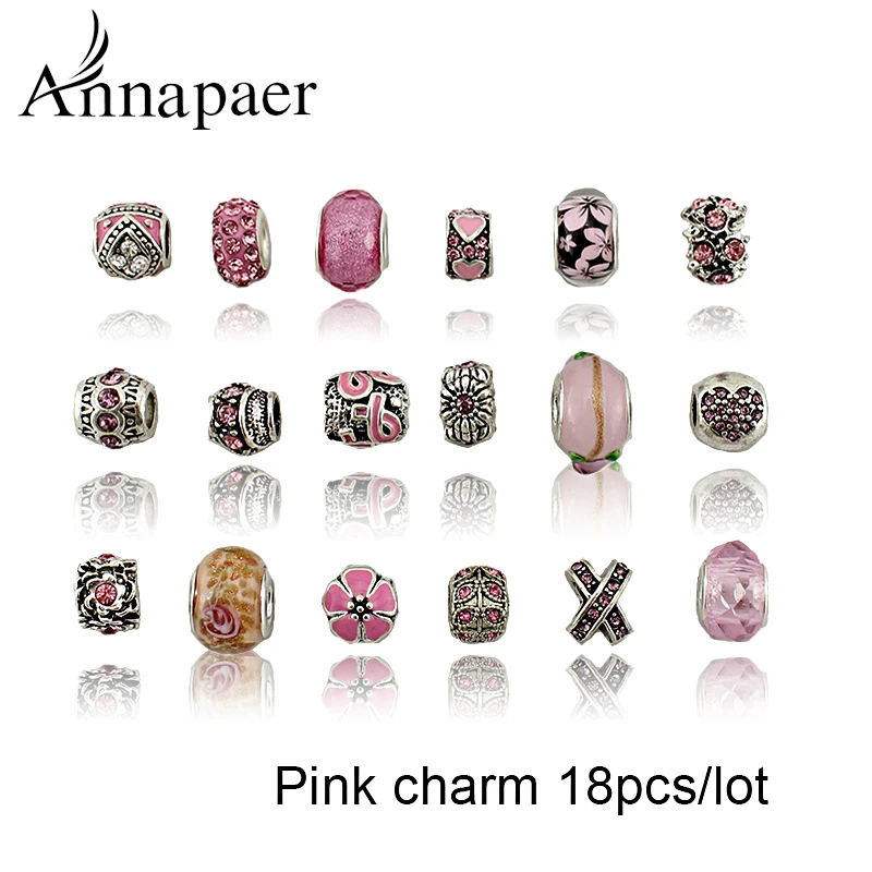 Fashion 18pcs/Lot Jewelry Clips Pink Crystal Beads Alloy Charm European Flower Bead Fit Pandora Diy Bracelet & Bangles For Women
Fashion 18pcs/Lot Jewelry Clips Pink Crystal Beads Alloy Charm European Flower Bead Fit Pandora Diy Bracelet & Bangles For Women