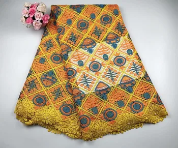 African lace fabrics high quality Embroidered African cord lace for wedding beaded guipure lace fabric HSMAY011
African lace fabrics high quality Embroidered African cord lace for wedding beaded guipure lace fabric HSMAY011