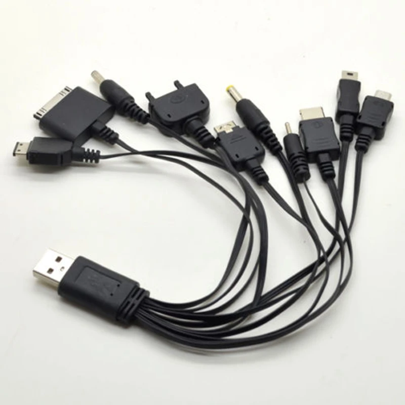 Universal Multifunction Multi Pin USB Charger Cable 10 in 1 Charging Charge Cable Adapter for Mobile Phone DVD MP3/4 PSP Camrera
Universal Multifunction Multi Pin USB Charger Cable 10 in 1 Charging Charge Cable Adapter for Mobile Phone DVD MP3/4 PSP Camrera