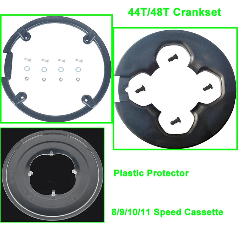 Road MTB 8/9/10/11 Speed Cassette Protector 42T/44T/48T Bike Crankset Shield Bicycle Hub Plastic Protecter Plate With Screws
Road MTB 8/9/10/11 Speed Cassette Protector 42T/44T/48T Bike Crankset Shield Bicycle Hub Plastic Protecter Plate With Screws