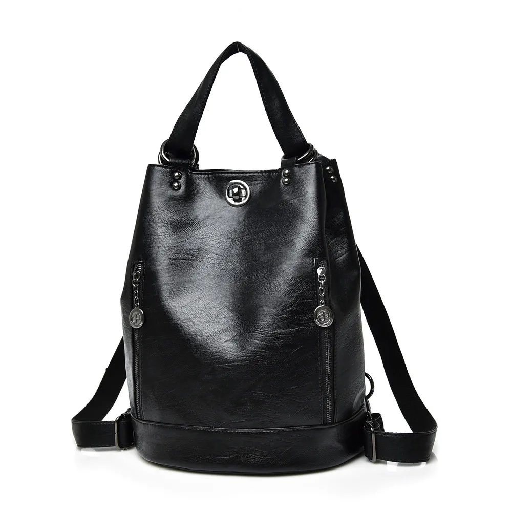Популярный женский рюкзак mochila feminina повседневный многофункциональный кожаный