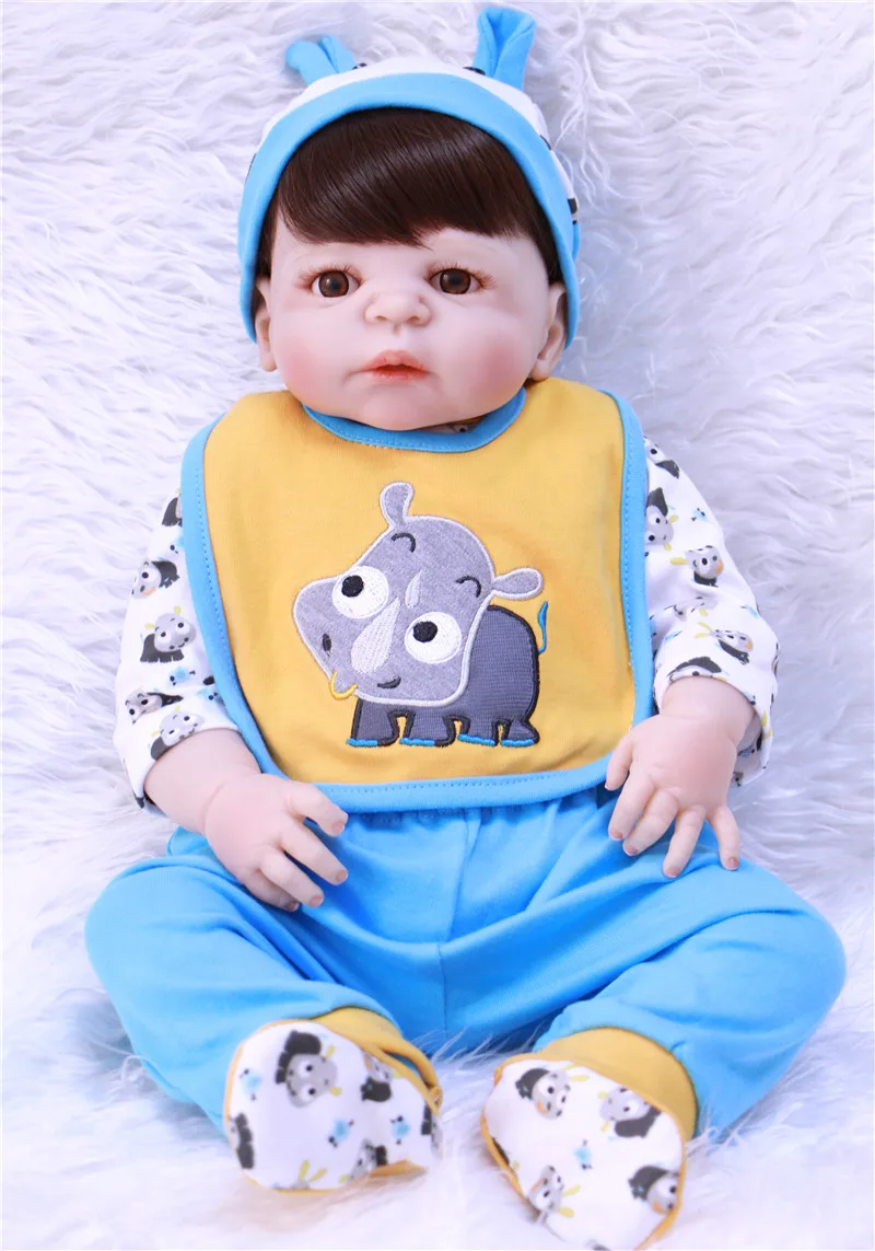 NPK full silicone reborn baby dolls 22" 55cm bebe girl boy reborn babies dolls with blue cow clothing real alive bonecas gift
NPK full silicone reborn baby dolls 22" 55cm bebe girl boy reborn babies dolls with blue cow clothing real alive bonecas gift