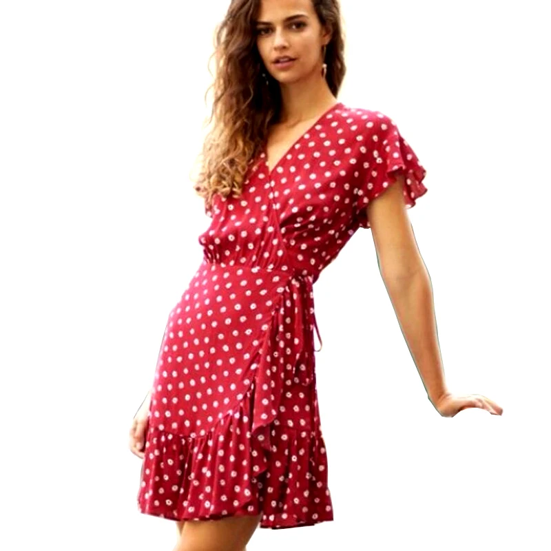 Hot Fashion Women Summer Casual Dress Floral Print Sweet Dress Lanon A-Line V-Neck Mini Dress
Hot Fashion Women Summer Casual Dress Floral Print Sweet Dress Lanon A-Line V-Neck Mini Dress