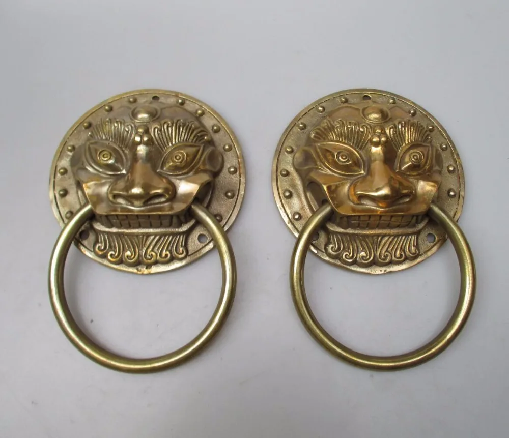 Collectible Home Decorated Crafts 1 Pair Chinese Handwork Brass Big Door Knocker style 00015
Collectible Home Decorated Crafts 1 Pair Chinese Handwork Brass Big Door Knocker style 00015