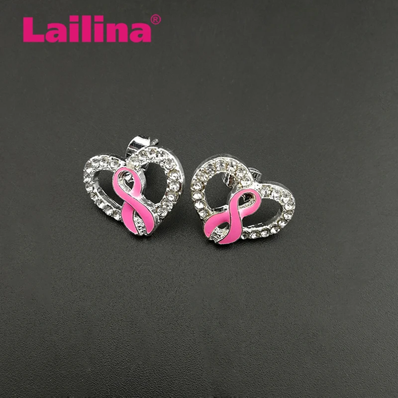 Breast Cancer Awareness Pink Ribbon Heart Stud Post Earrings Rhinestones Fashion Jewelry
Breast Cancer Awareness Pink Ribbon Heart Stud Post Earrings Rhinestones Fashion Jewelry