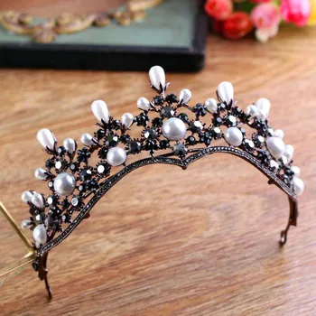 Baroque Vintage Crystal Pearl Black Rhinestone Bridal Tiaras Crown Headpiece Princess Bride Diadem Wedding Hair Accessories JL
Baroque Vintage Crystal Pearl Black Rhinestone Bridal Tiaras Crown Headpiece Princess Bride Diadem Wedding Hair Accessories JL
