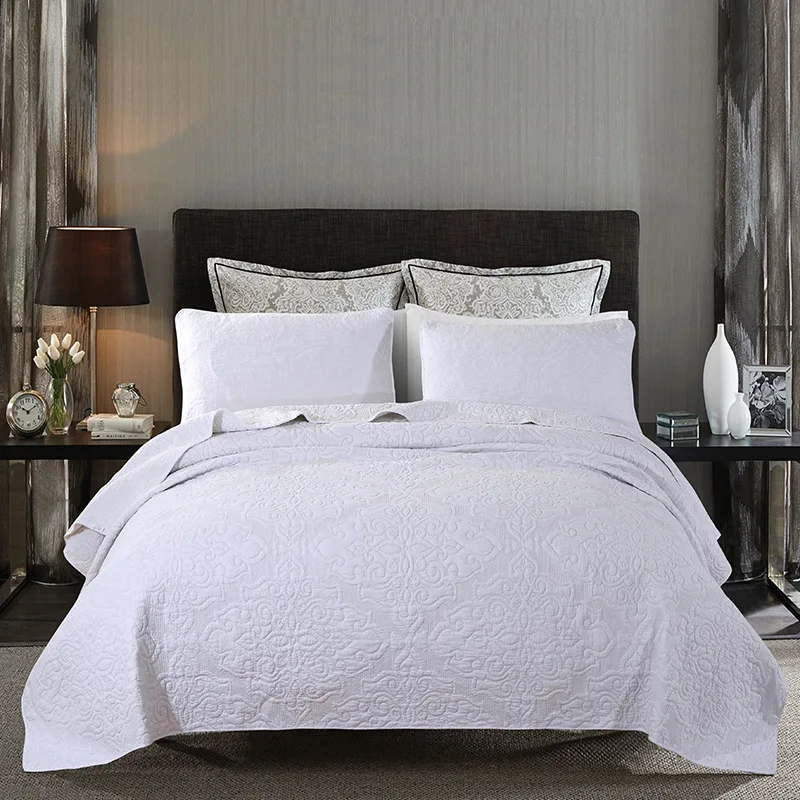 CHAUSUB France White Quilt Set 3PCS Washed Cotton Quilts Bed Cover Sheets Embroidered Bedspread Pillowcase Coverlet King Size
CHAUSUB France White Quilt Set 3PCS Washed Cotton Quilts Bed Cover Sheets Embroidered Bedspread Pillowcase Coverlet King Size