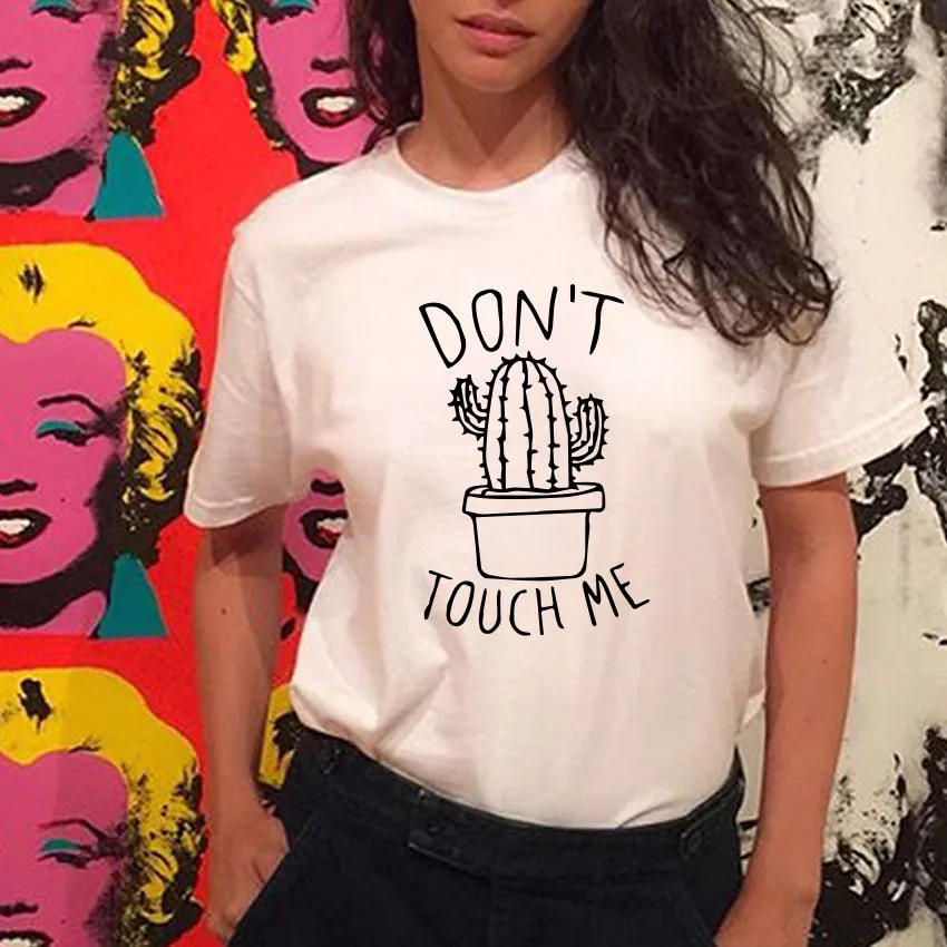 Don't Though Me Women Graphic T-Shirt Casual Stylish High Quality Cotton Tee White Grunge Aesthetic Cactus plant Camisetas Shirt
Don't Though Me Women Graphic T-Shirt Casual Stylish High Quality Cotton Tee White Grunge Aesthetic Cactus plant Camisetas Shirt