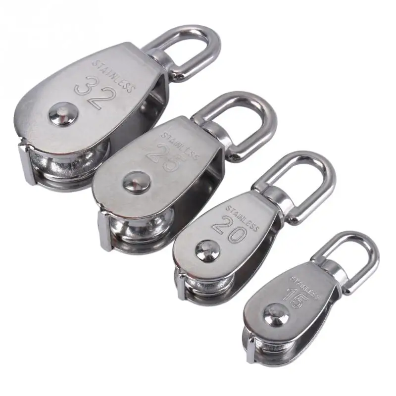 304 Stainless Steel Single Wheel Swivel Pulley chain hoist Block Lifting Rope M32 for wire rope polipasto polipasto de cadena
304 Stainless Steel Single Wheel Swivel Pulley chain hoist Block Lifting Rope M32 for wire rope polipasto polipasto de cadena