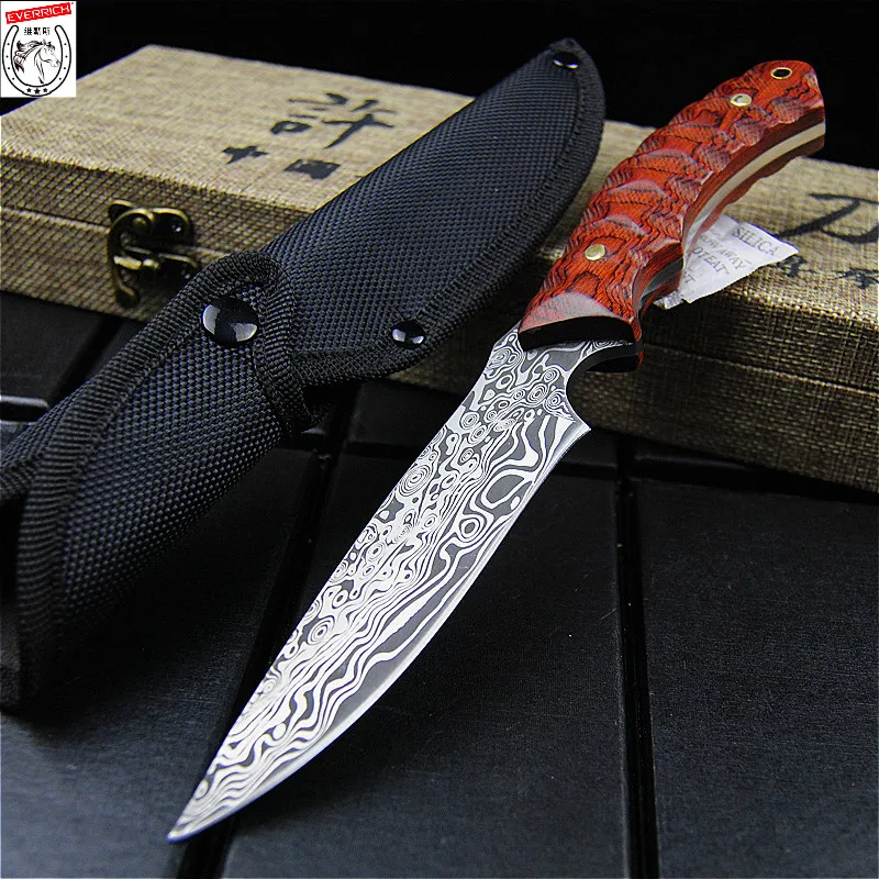 (EVERRICH ) Red Micarta Handle Forge 440 Steel Fixed Blade Knife 58HRC Outdoor Camping Knives for Survival +Nylon sheath 
(EVERRICH ) Red Micarta Handle Forge 440 Steel Fixed Blade Knife 58HRC Outdoor Camping Knives for Survival +Nylon sheath