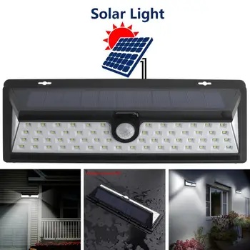 

Sale Outdoor Waterproof 66 LED 2835 SMD Solar Power PIR Motion Sensor Wall Light with 3 Light Modes for Garden / Pathway / Yard