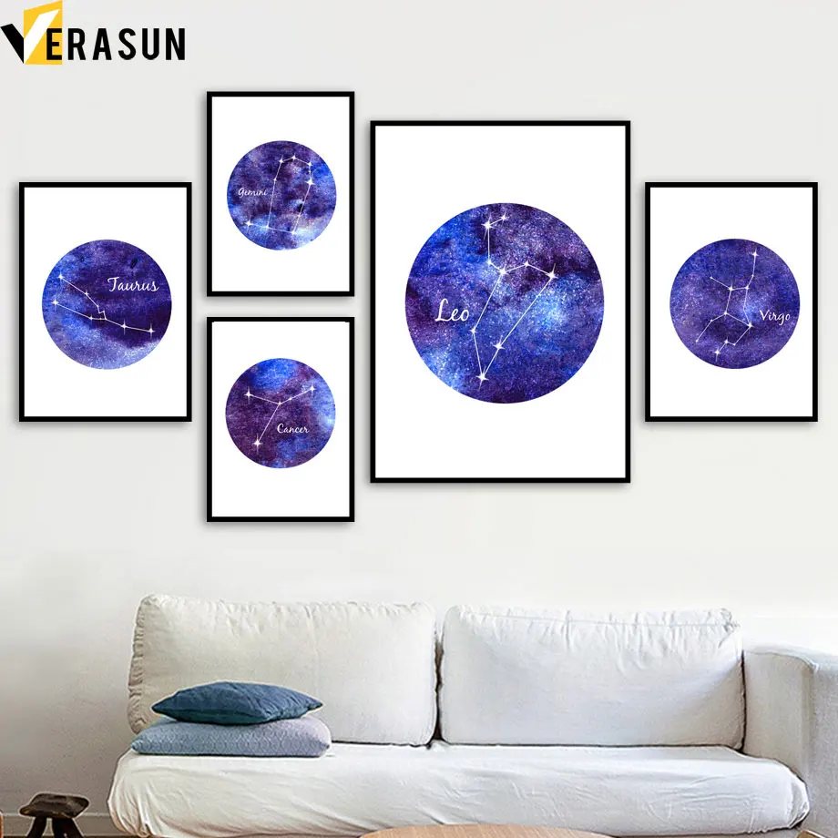Zodiac Constellation Sky Landscape Nordic Posters And Prints Wall Art Canvas Painting Wall Pictures For Living Room Home Decor
Zodiac Constellation Sky Landscape Nordic Posters And Prints Wall Art Canvas Painting Wall Pictures For Living Room Home Decor
