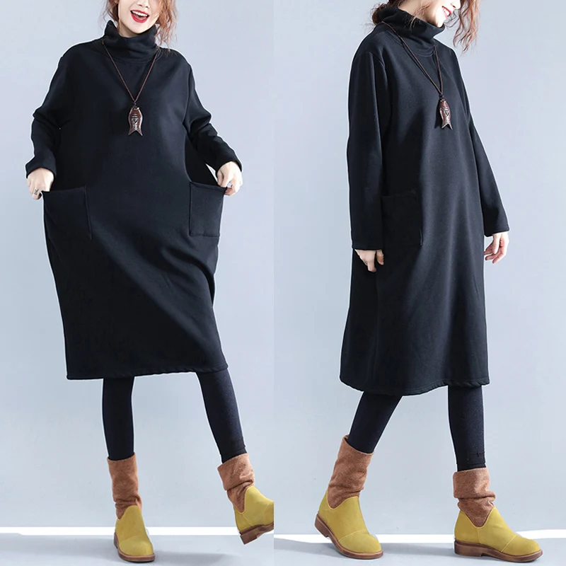 Plus Size Women Hoodies & Sweatshirts Winter Thickening Warm Cotton Fashion Female Big Size Casual Turtleneck Black Dress
Plus Size Women Hoodies & Sweatshirts Winter Thickening Warm Cotton Fashion Female Big Size Casual Turtleneck Black Dress