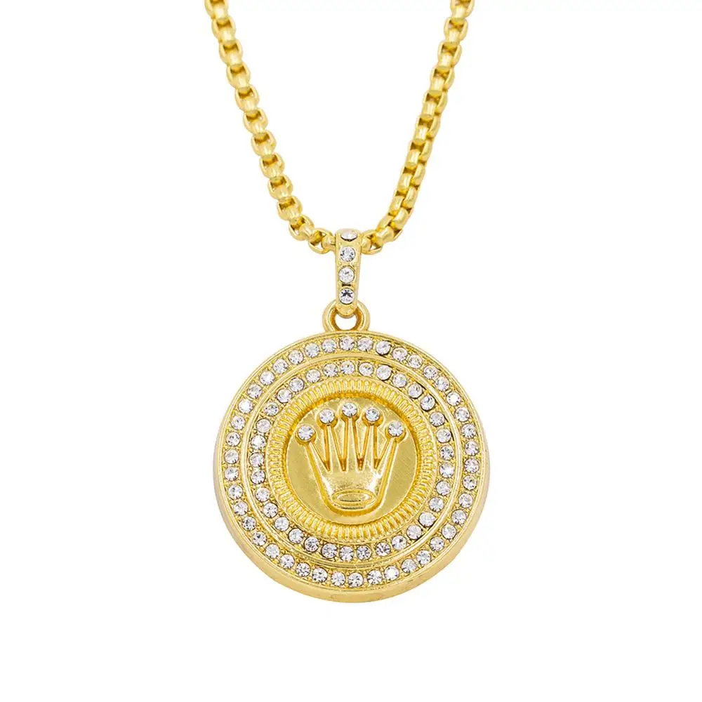 Personality Hip Hop Street Dance Pendant Necklace For Man Women Double Circle Crystal Round Crown Pendant Long Necklace
Personality Hip Hop Street Dance Pendant Necklace For Man Women Double Circle Crystal Round Crown Pendant Long Necklace