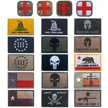 20pcs Medical Cross Punisher Skull Tactical Patch Embroidery Texas California Flag Badge Gun Armband Snake Brassard Wholesale
20pcs Medical Cross Punisher Skull Tactical Patch Embroidery Texas California Flag Badge Gun Armband Snake Brassard Wholesale