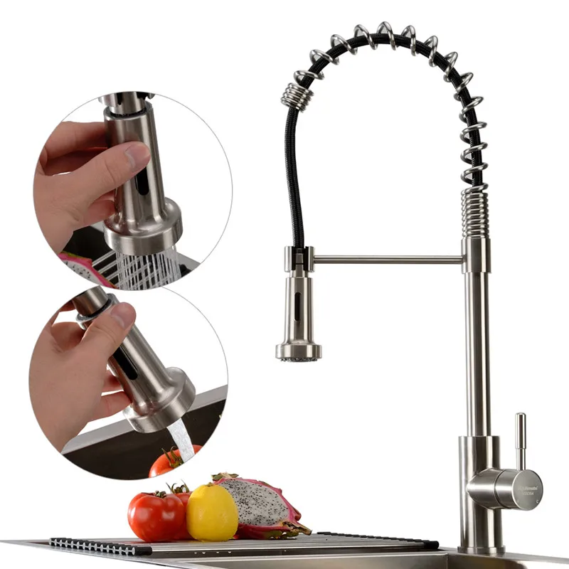 Stainless Steel Pull Out Kitchen Faucet Spring Pull Down Kitchen Mixer Handheld Shower Kitchen Mixer Tap
Stainless Steel Pull Out Kitchen Faucet Spring Pull Down Kitchen Mixer Handheld Shower Kitchen Mixer Tap