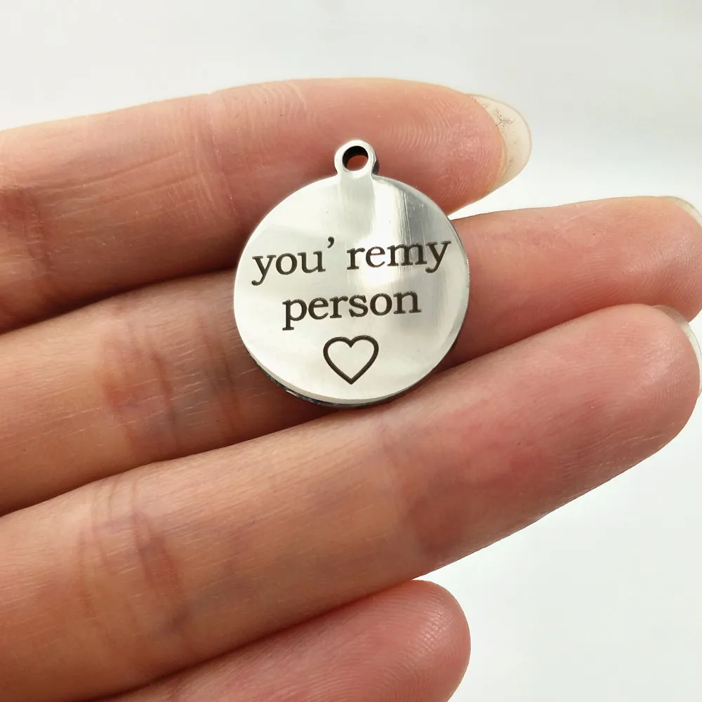 MYLONGINGCHARM 10pcs stainless steel charms,Round Charms Thickness1.5mm-you're my person-Bracelet Charms Necklace Pendant M0044
MYLONGINGCHARM 10pcs stainless steel charms,Round Charms Thickness1.5mm-you're my person-Bracelet Charms Necklace Pendant M0044