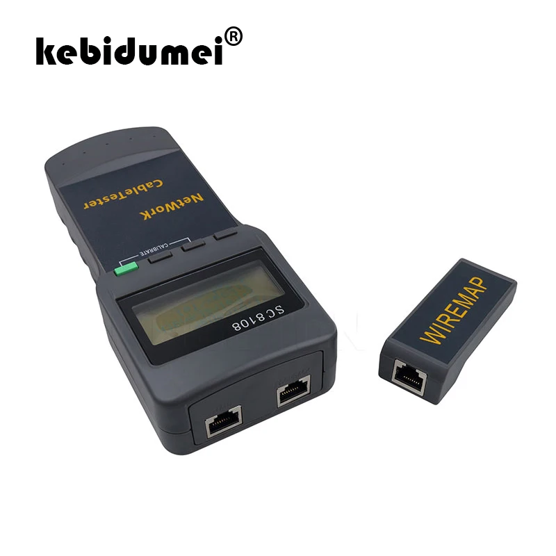 kebidumei SC8108 LCD Network Tester Portable Multifunction Wireless CAT5 RJ45 LAN Phone Meter Length Cable Tester Meter
kebidumei SC8108 LCD Network Tester Portable Multifunction Wireless CAT5 RJ45 LAN Phone Meter Length Cable Tester Meter