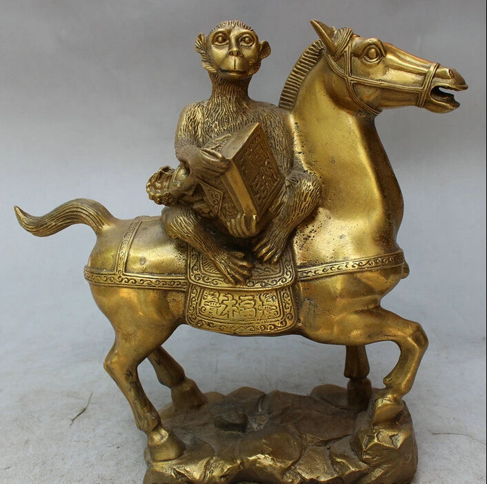 10" Folk Chinese Brass FengShui Monkey Hold Lion Seal Ride Horse Statue Animals
10" Folk Chinese Brass FengShui Monkey Hold Lion Seal Ride Horse Statue Animals