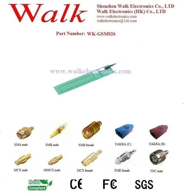 GSM PCB antenna, internal gsm gprs antenna, built in Quad Band Antenna, adhesive mount, RF1.13 cable, U.FL IPEX connector
GSM PCB antenna, internal gsm gprs antenna, built in Quad Band Antenna, adhesive mount, RF1.13 cable, U.FL IPEX connector