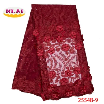 African 3D Lace Fabric 2019 Embroidered Nigerian Laces Fabric High Quality French Tulle Lace Fabric For Wedding Party XY2554B-9
African 3D Lace Fabric 2019 Embroidered Nigerian Laces Fabric High Quality French Tulle Lace Fabric For Wedding Party XY2554B-9