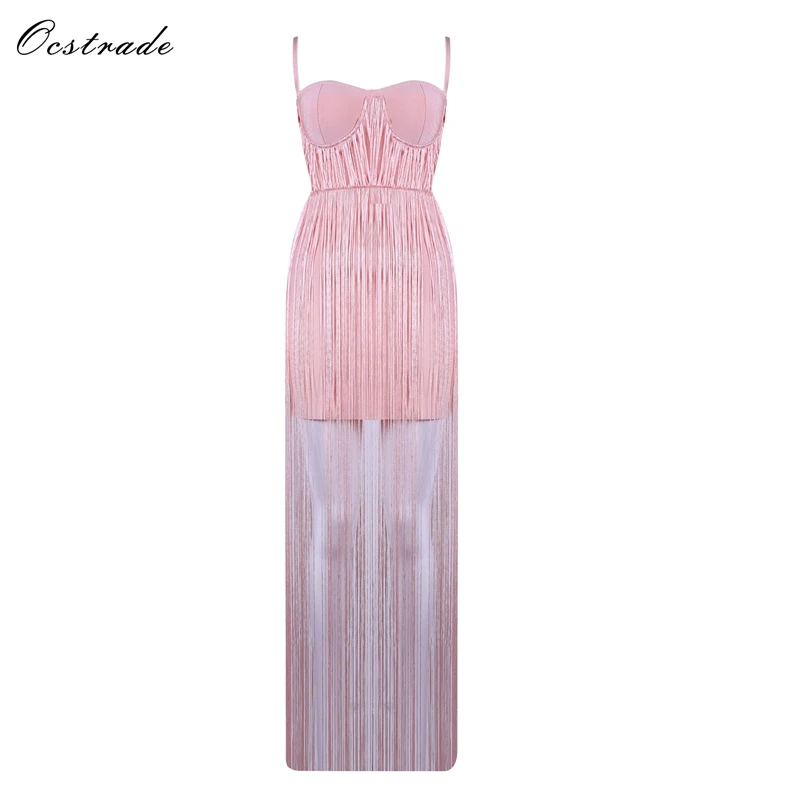 Ocstrade Women Dresses Evening Party Sumer 2019 Pink Yellow Fringe Sexy Elegant Womans Maxi Long Bandage Dress Spaghetti Straps
Ocstrade Women Dresses Evening Party Sumer 2019 Pink Yellow Fringe Sexy Elegant Womans Maxi Long Bandage Dress Spaghetti Straps