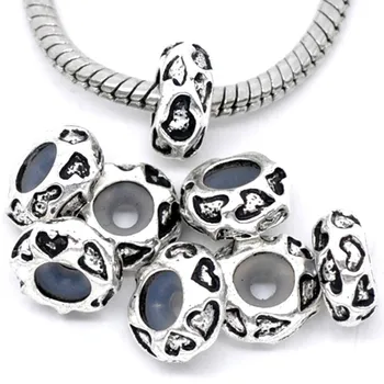 150Pcs Silver Tone Round Heart Love Spacer Beads With Rubber Stoppers Fit European Charms Beads Bracelets 11x5mm
150Pcs Silver Tone Round Heart Love Spacer Beads With Rubber Stoppers Fit European Charms Beads Bracelets 11x5mm