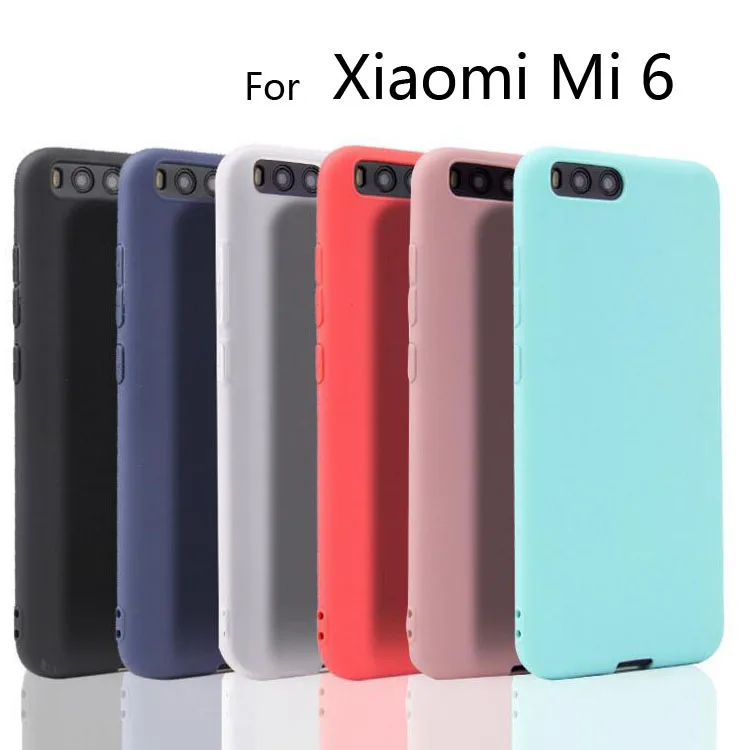 

For Xiaomi Mi6 Mi 6 5.15"inch Matte Candy Solid color Silicone TPU soft case for Xiaomi Mi 6 Mi6 Ultra thin cover case