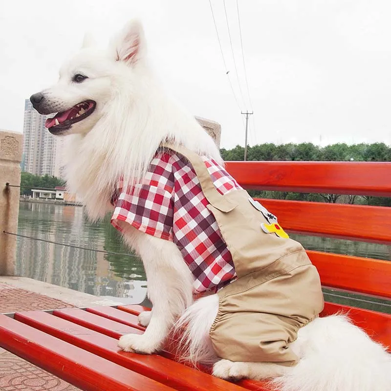 Plaid Big large dog coat clothes summer dog puppy jumpsuit overall golden retriever pitbull dog clothing hoodie for Labrador
Plaid Big large dog coat clothes summer dog puppy jumpsuit overall golden retriever pitbull dog clothing hoodie for Labrador