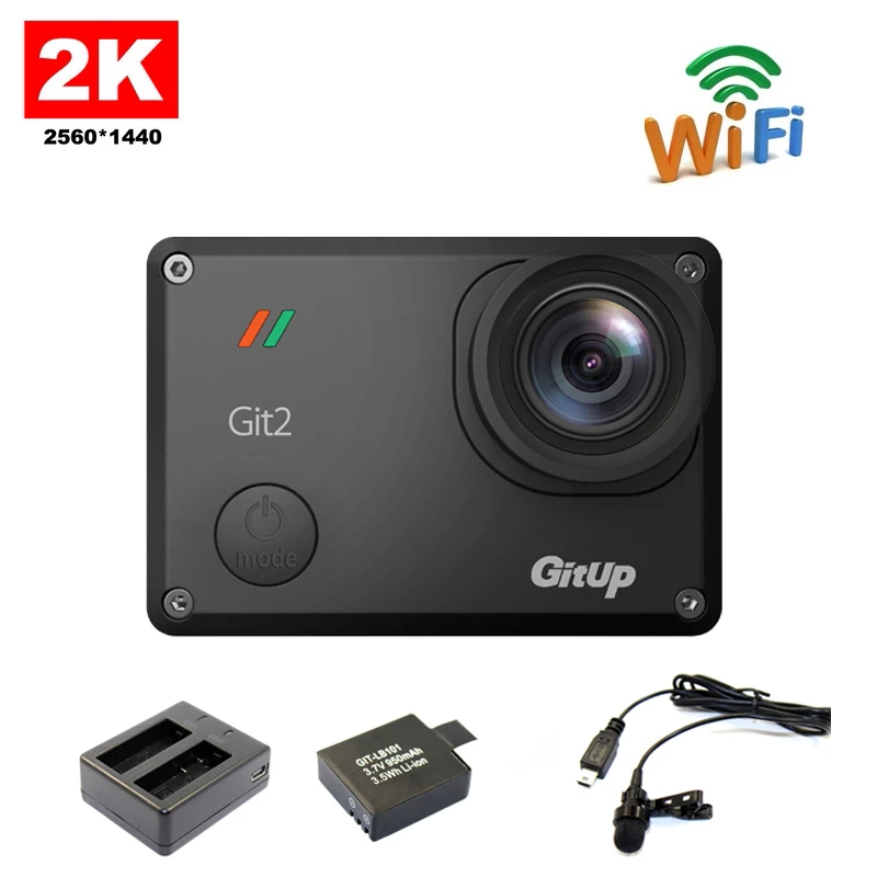 Original Gitup Git2 Novatek 96660 1080P WiFi 2K Outdoor Sport Action Camera+Extra 1pcs 950mAh Battery+Battery Charger+Microphone
Original Gitup Git2 Novatek 96660 1080P WiFi 2K Outdoor Sport Action Camera+Extra 1pcs 950mAh Battery+Battery Charger+Microphone