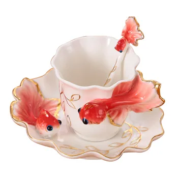 3D Goldfish Enamel Coffee Mug Cup Porcelain Tea Milk Copo Set Caneca Criativa Creative Ceramic European Bone China Drinkware
3D Goldfish Enamel Coffee Mug Cup Porcelain Tea Milk Copo Set Caneca Criativa Creative Ceramic European Bone China Drinkware