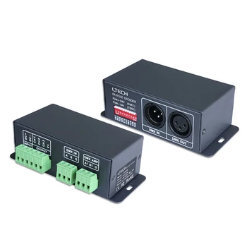 New LT-8030 LED DMX decoder constant voltage DMX-PWM DC5-24V input;4A*3 channel output RGB Led Strip DMX512 CV Decoder
New LT-8030 LED DMX decoder constant voltage DMX-PWM DC5-24V input;4A*3 channel output RGB Led Strip DMX512 CV Decoder
