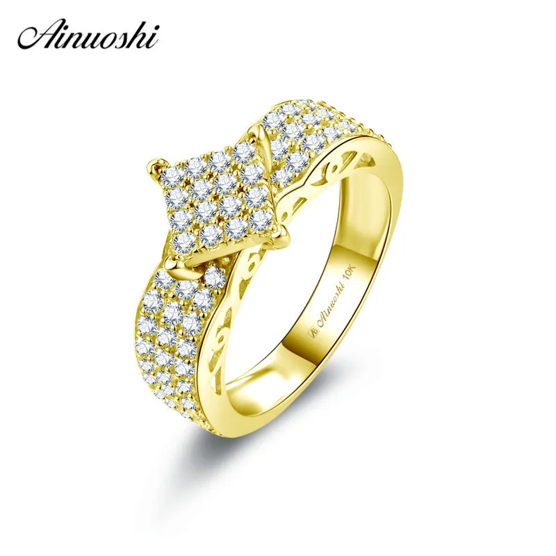 AINUOSHI 10k Solid Yellow Gold Diamond Ring Sparkling SONA Diamond Wedding Engagement Bague bijoux Luxurious Bridal Band Anillo
AINUOSHI 10k Solid Yellow Gold Diamond Ring Sparkling SONA Diamond Wedding Engagement Bague bijoux Luxurious Bridal Band Anillo