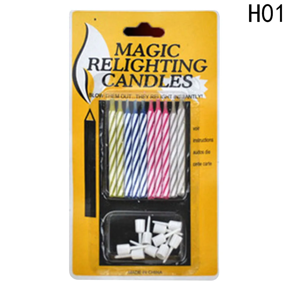 10 Pcs/set Magic Relighting Candles Funny Tricky Toy Birthday Eternal Blowing Candles Party Joke Birthday Cake Decors
10 Pcs/set Magic Relighting Candles Funny Tricky Toy Birthday Eternal Blowing Candles Party Joke Birthday Cake Decors