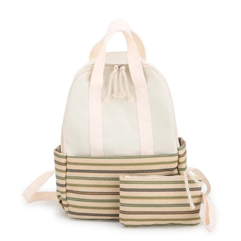 4PCS / LOT School Backpack Set for Girls Canvas Simple Striped Backpack Rucksacks Hiking Bagpack
4PCS / LOT School Backpack Set for Girls Canvas Simple Striped Backpack Rucksacks Hiking Bagpack