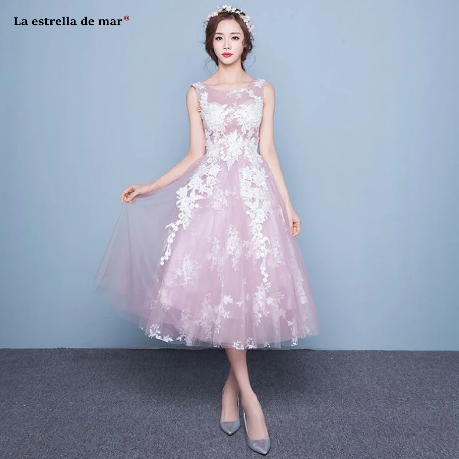 Plus size 2019 new tulle applique Scoop neck backless A Line Blush pink bridesmaid dress Tea Length vestido dama de honra adulta
Plus size 2019 new tulle applique Scoop neck backless A Line Blush pink bridesmaid dress Tea Length vestido dama de honra adulta